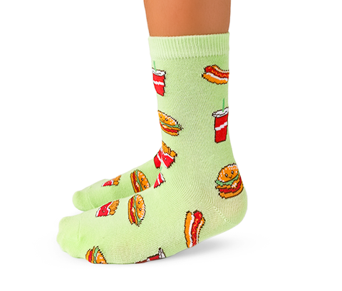 Burgers & Fries Kid's Crew Socks