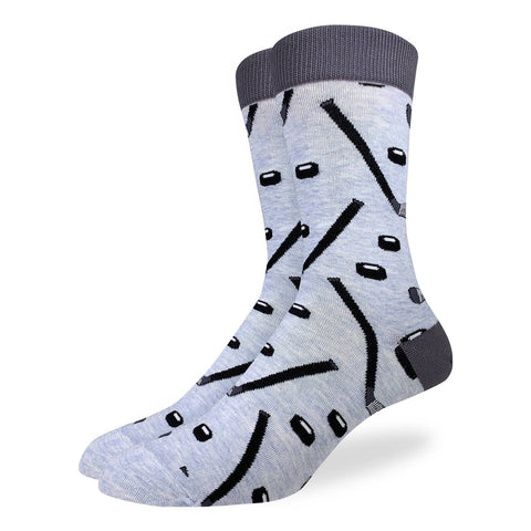 Hockey Sticks and Pucks Men's Crew Socks