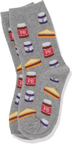 Peanut Butter & Jelly Kids Crew Socks (S/M)